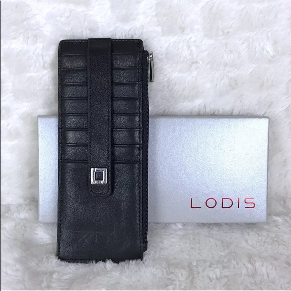 Lodis Accessories - Lodis Black Leather Wallet RFID Protection New